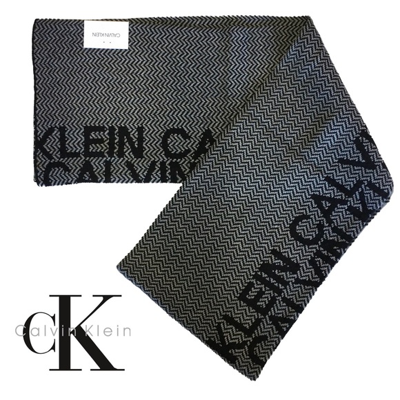 Calvin Klein Premium Scarf Professional With Brand Detailing 68” In Length NEW - Picture 2 of 9